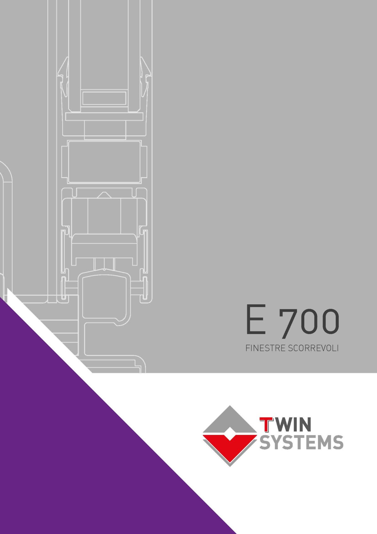 twin systems catalogo serramenti E700 per finestre scorrevoli